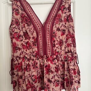 Kate Spade Pink Sleeveless Peplum Tunic